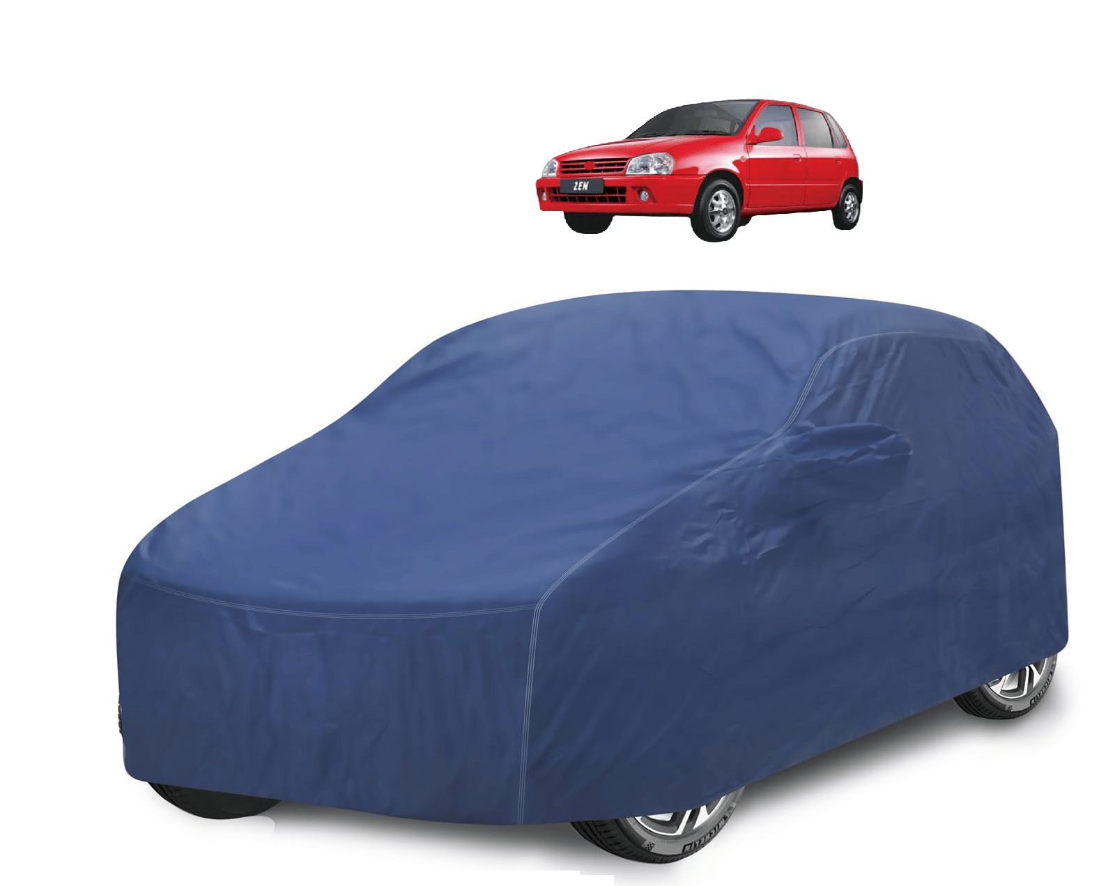     			Mockhe Car Body Cover for Maruti Suzuki All Car Models With Mirror Pocket ( Pack of 1 ) , Blue