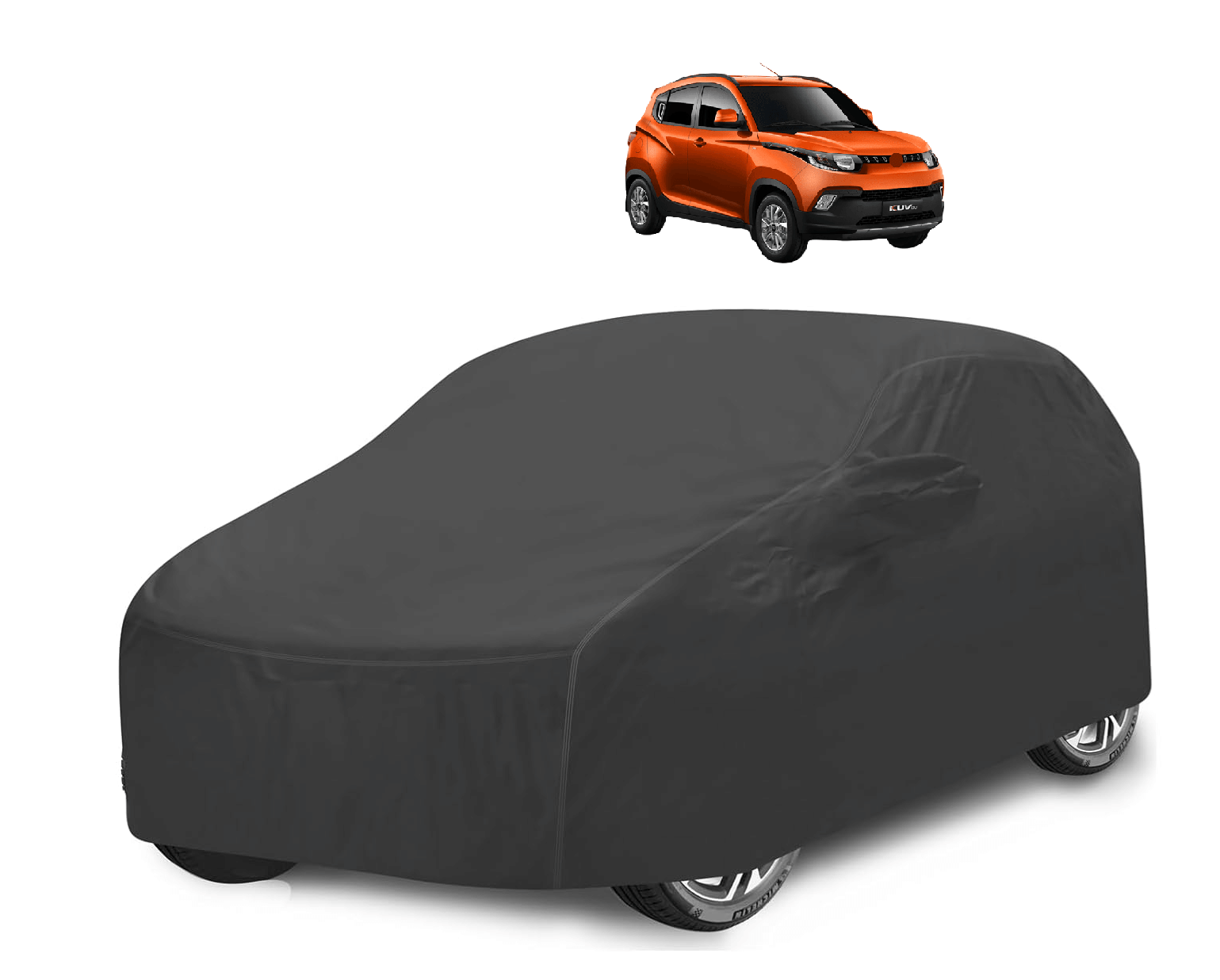     			Mockhe Car Body Cover for Mahindra All Car Models With Mirror Pocket ( Pack of 1 ) , Grey