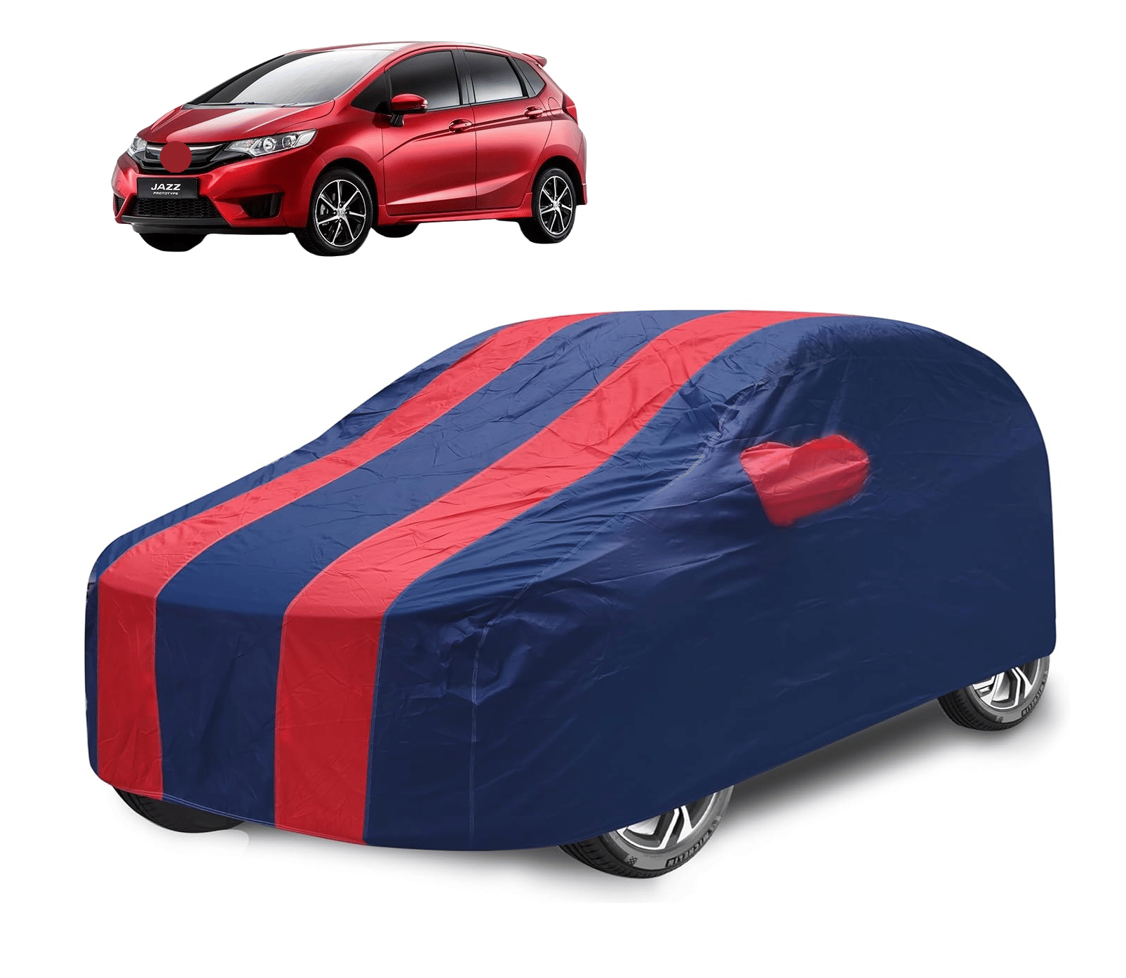    			Mockhe Car Body Cover for Honda All Car Models With Mirror Pocket ( Pack of 1 ) , Red