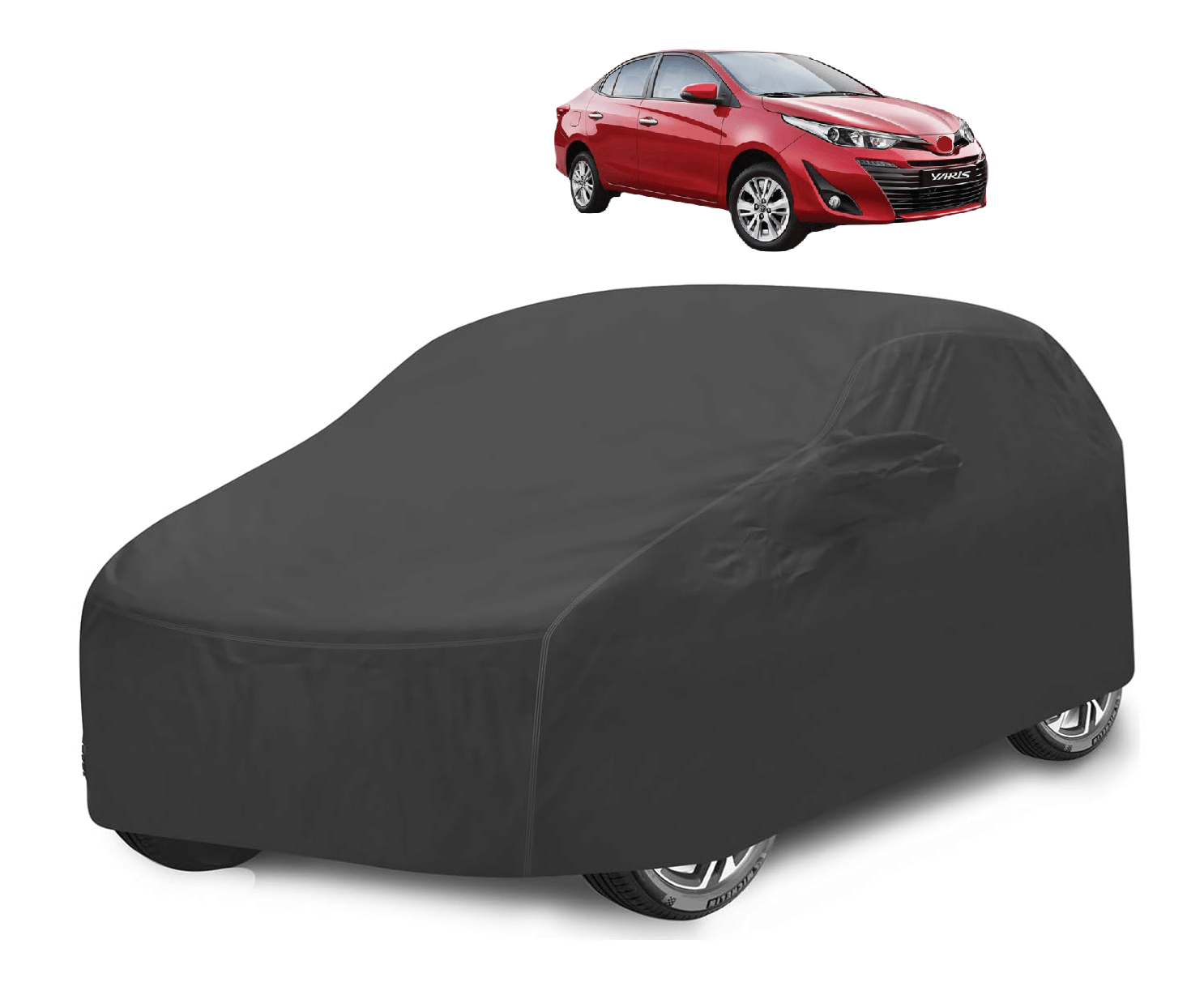 Mockhe Car Body Cover for Toyota All Car Models With Mirror Pocket ( Pack of 1 ) , Grey Mockhe Car Body Cover for Toyota All Car Models With Mirror Pocket ( Pack of 1 ) , Grey