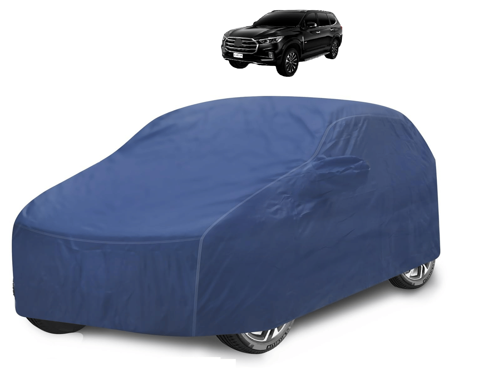     			Mockhe Car Body Cover for Premier All Car Models With Mirror Pocket ( Pack of 1 ) , Blue