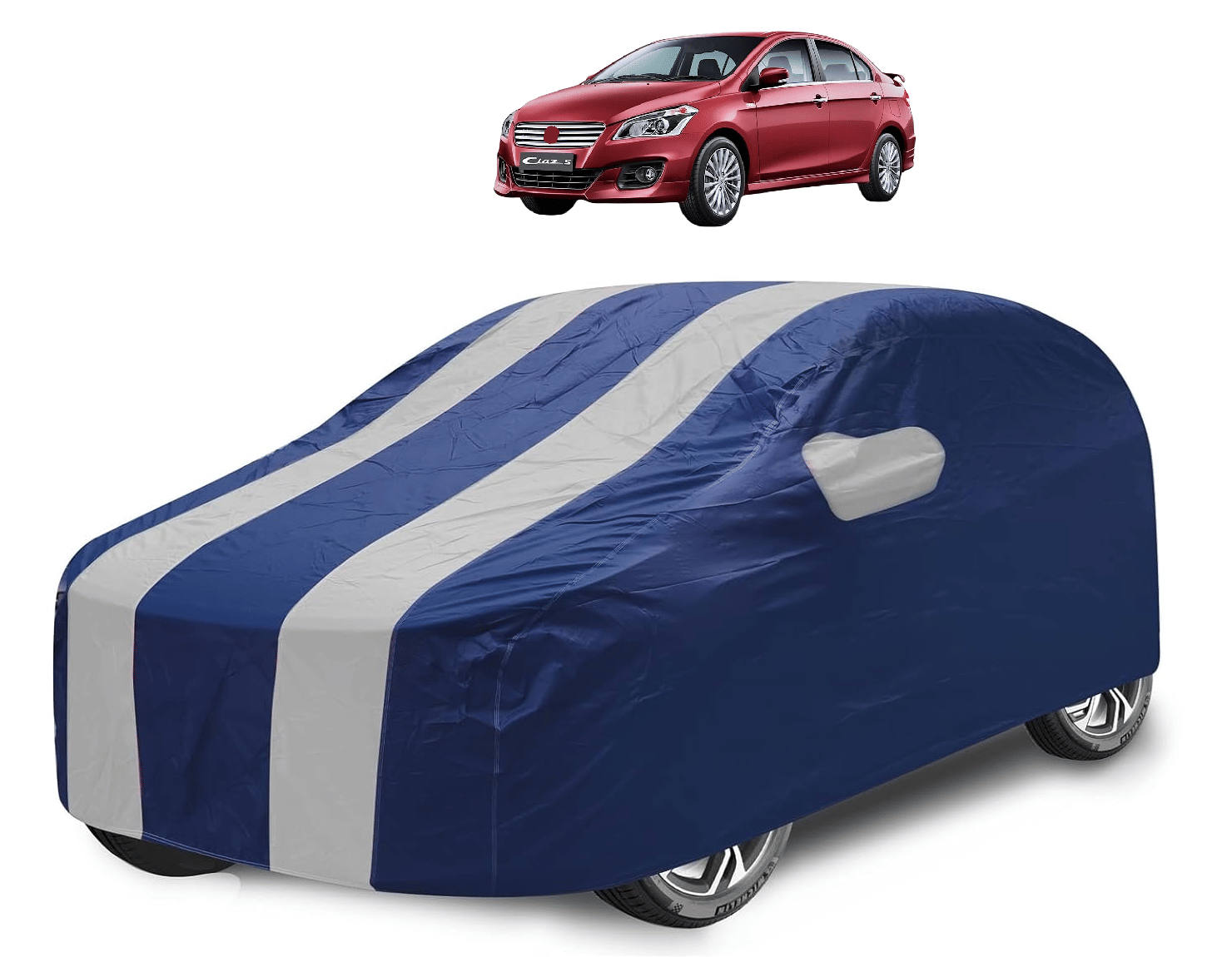     			Mockhe Car Body Cover for Maruti Suzuki All Car Models With Mirror Pocket ( Pack of 1 ) , Silver