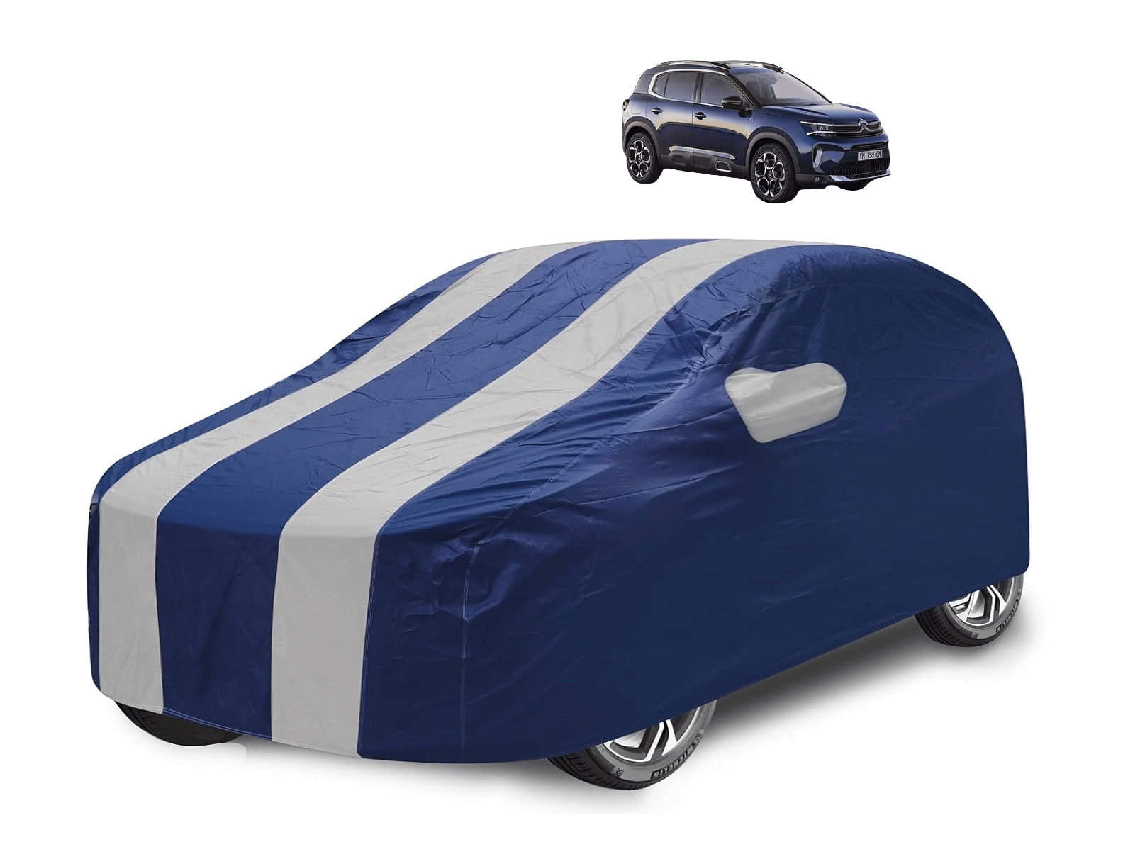     			Mockhe Car Body Cover for Premier All Car Models With Mirror Pocket ( Pack of 1 ) , Silver