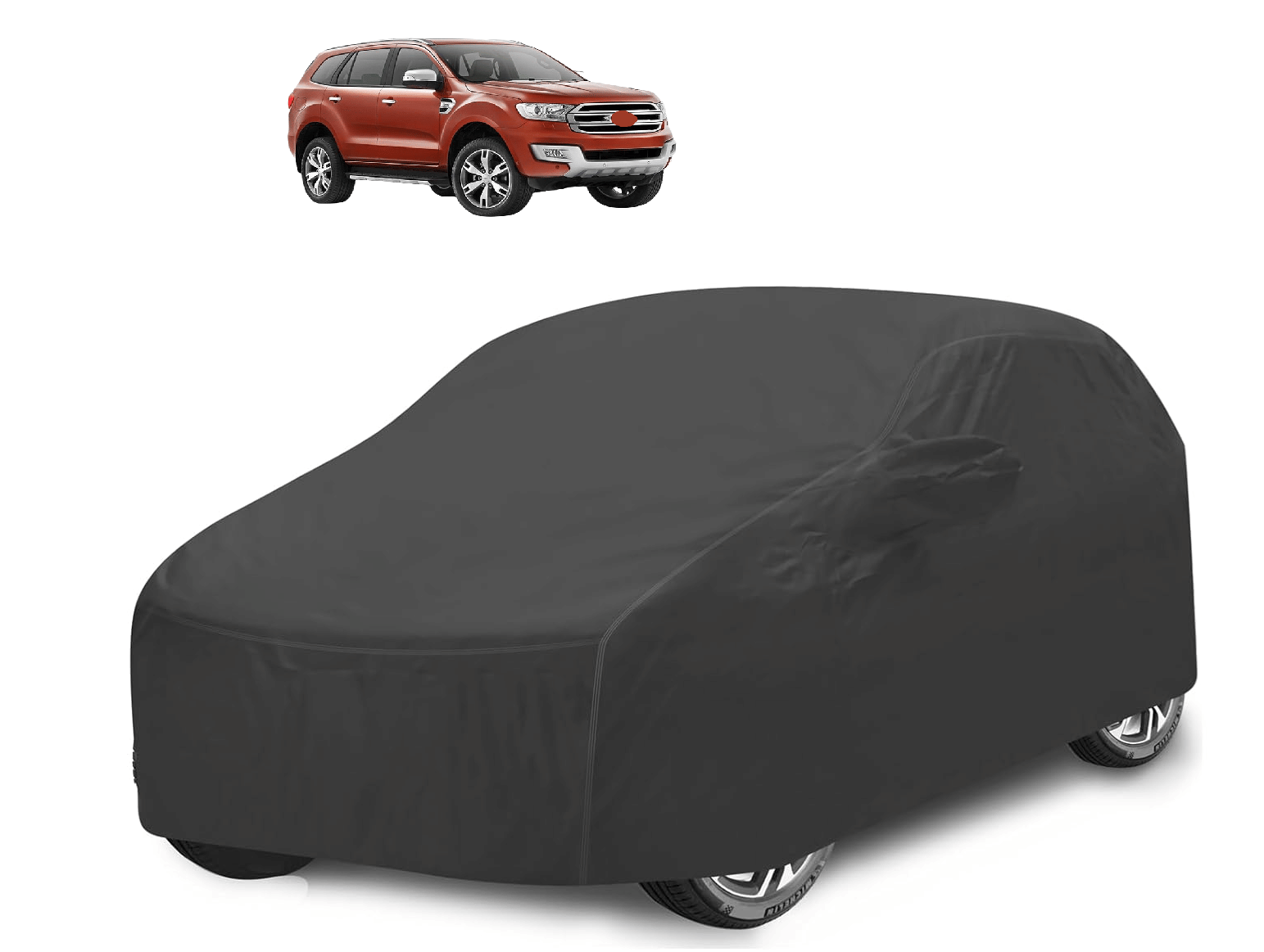     			Mockhe Car Body Cover for Ford All Car Models With Mirror Pocket ( Pack of 1 ) , Grey