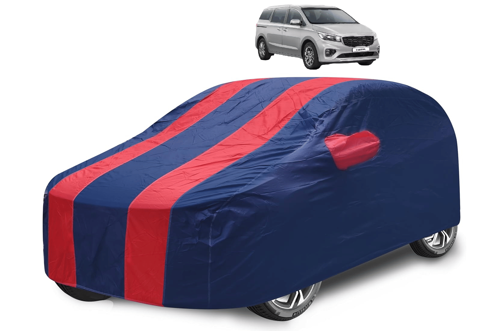     			Mockhe Car Body Cover for Kia All Car Models With Mirror Pocket ( Pack of 1 ) , Red