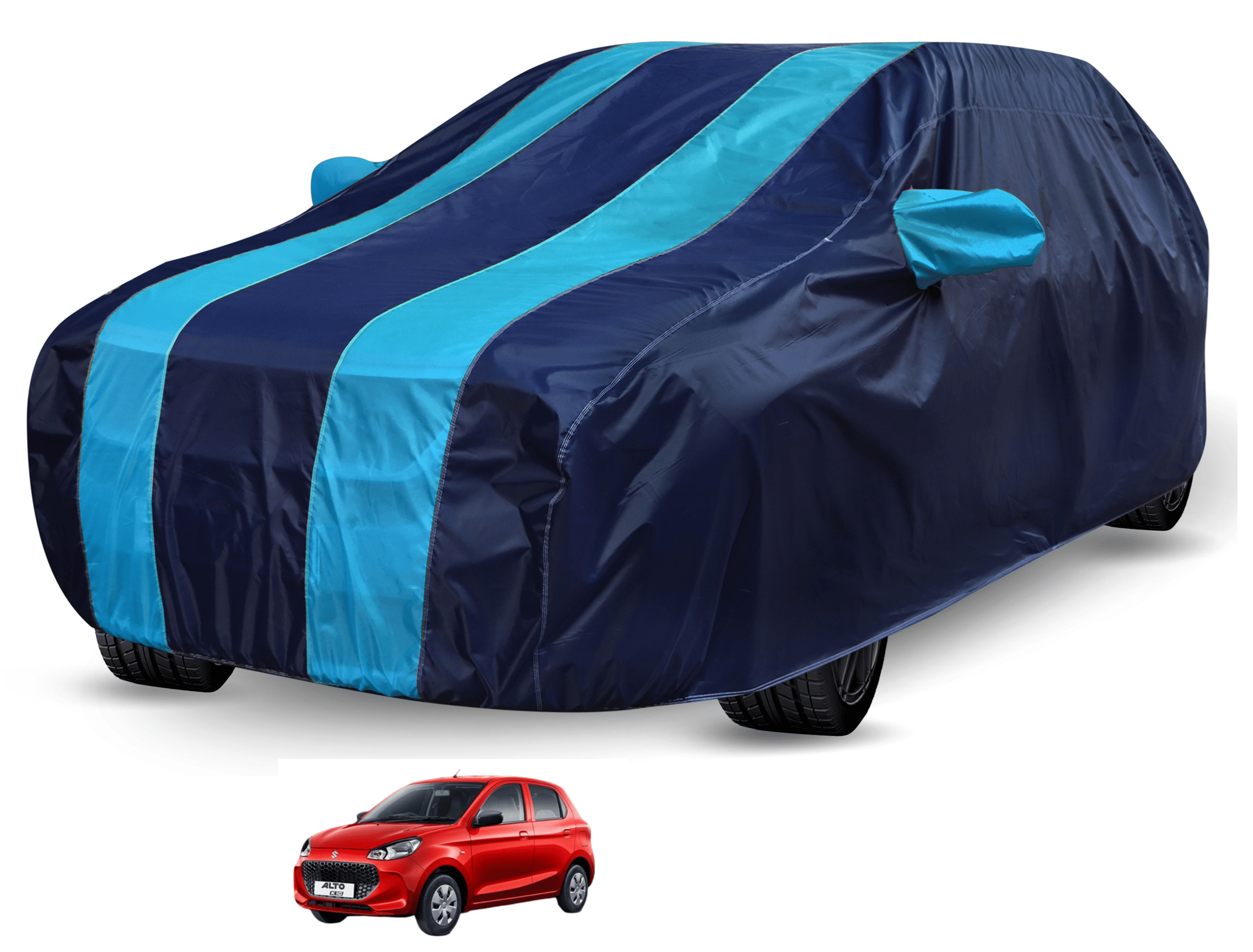     			Mockhe Car Body Cover for Maruti Suzuki All Car Models With Mirror Pocket ( Pack of 1 ) , Blue