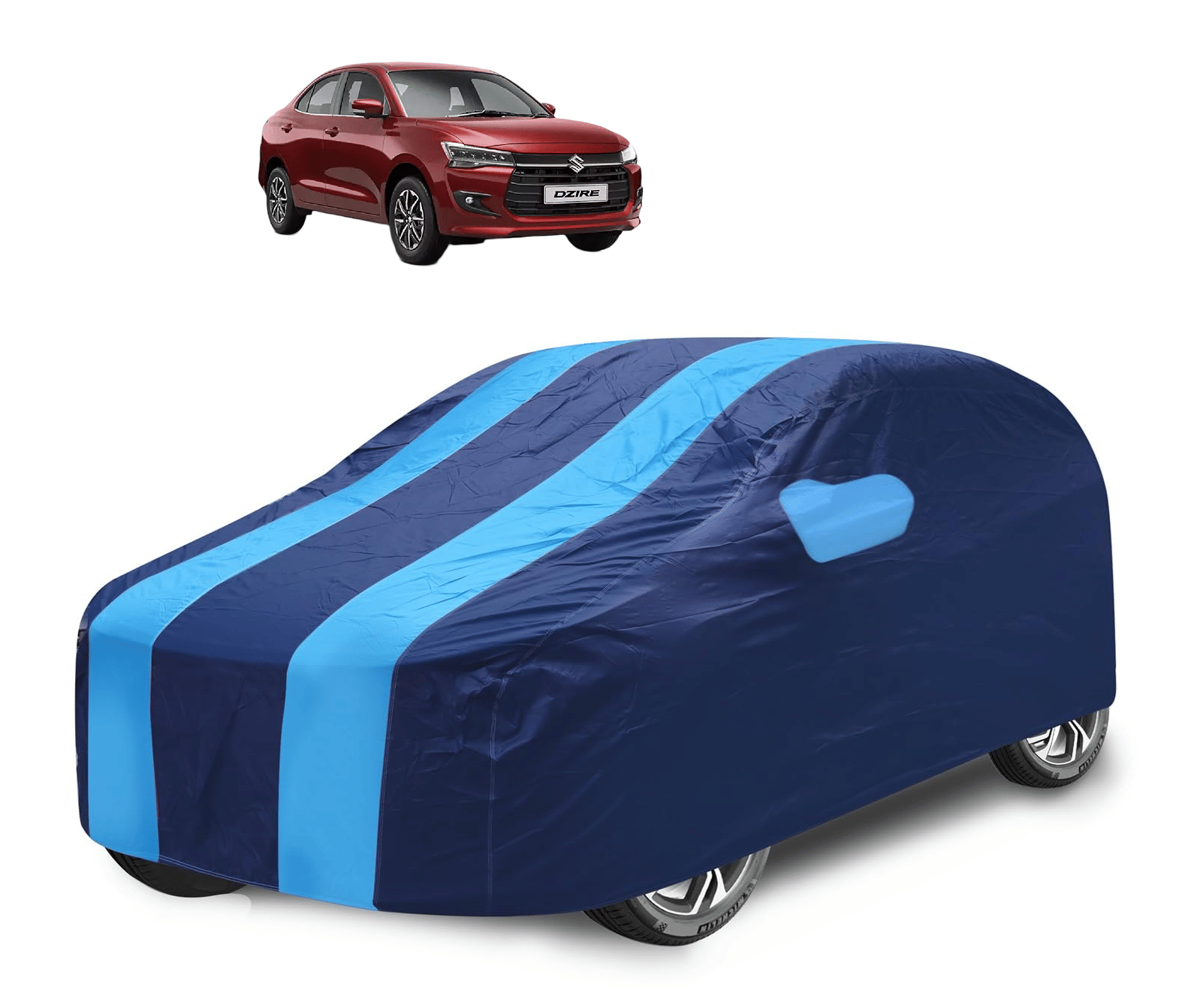     			Mockhe Car Body Cover for Maruti Suzuki All Car Models With Mirror Pocket ( Pack of 1 ) , Blue