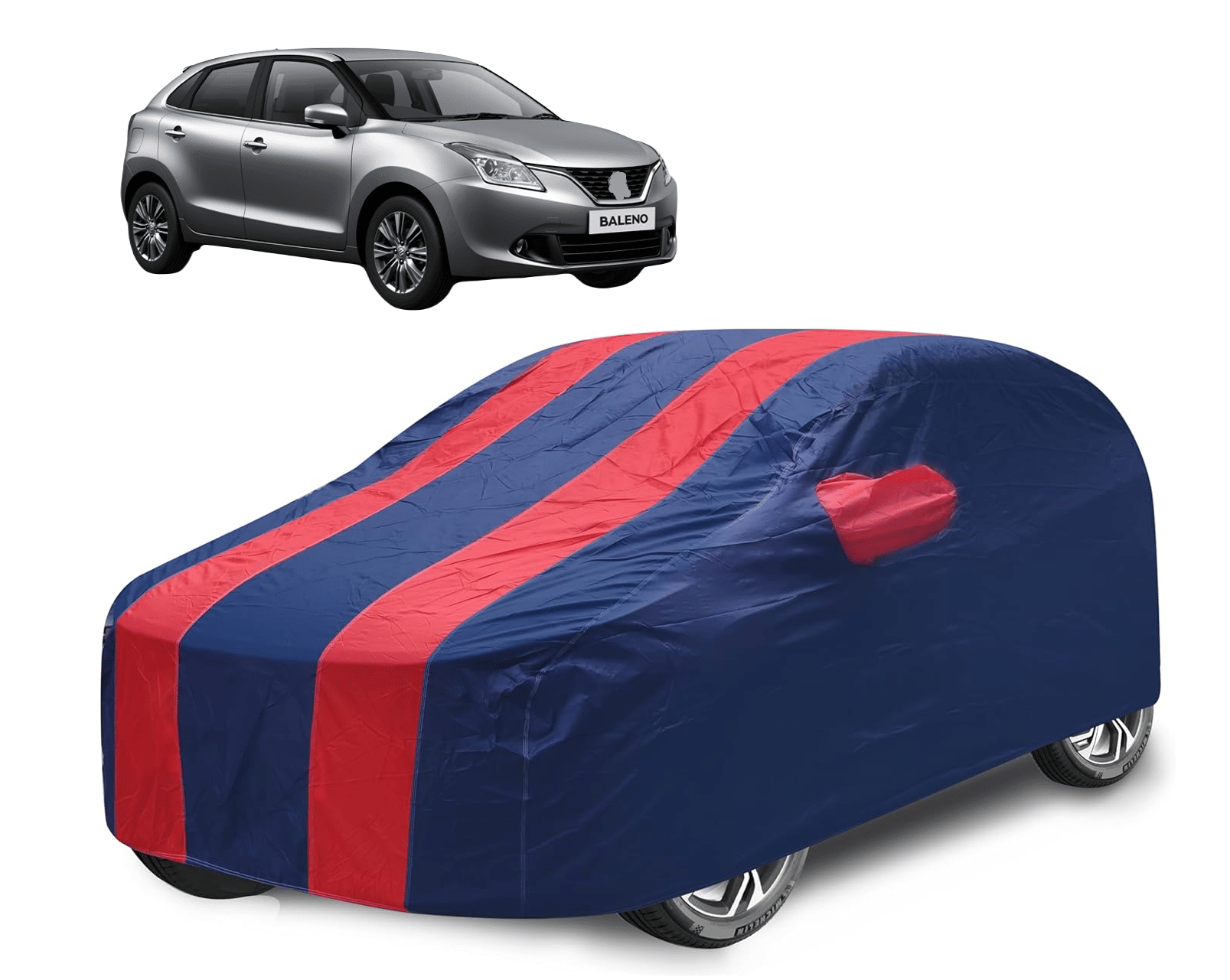     			Mockhe Car Body Cover for Maruti Suzuki All Car Models With Mirror Pocket ( Pack of 1 ) , Red