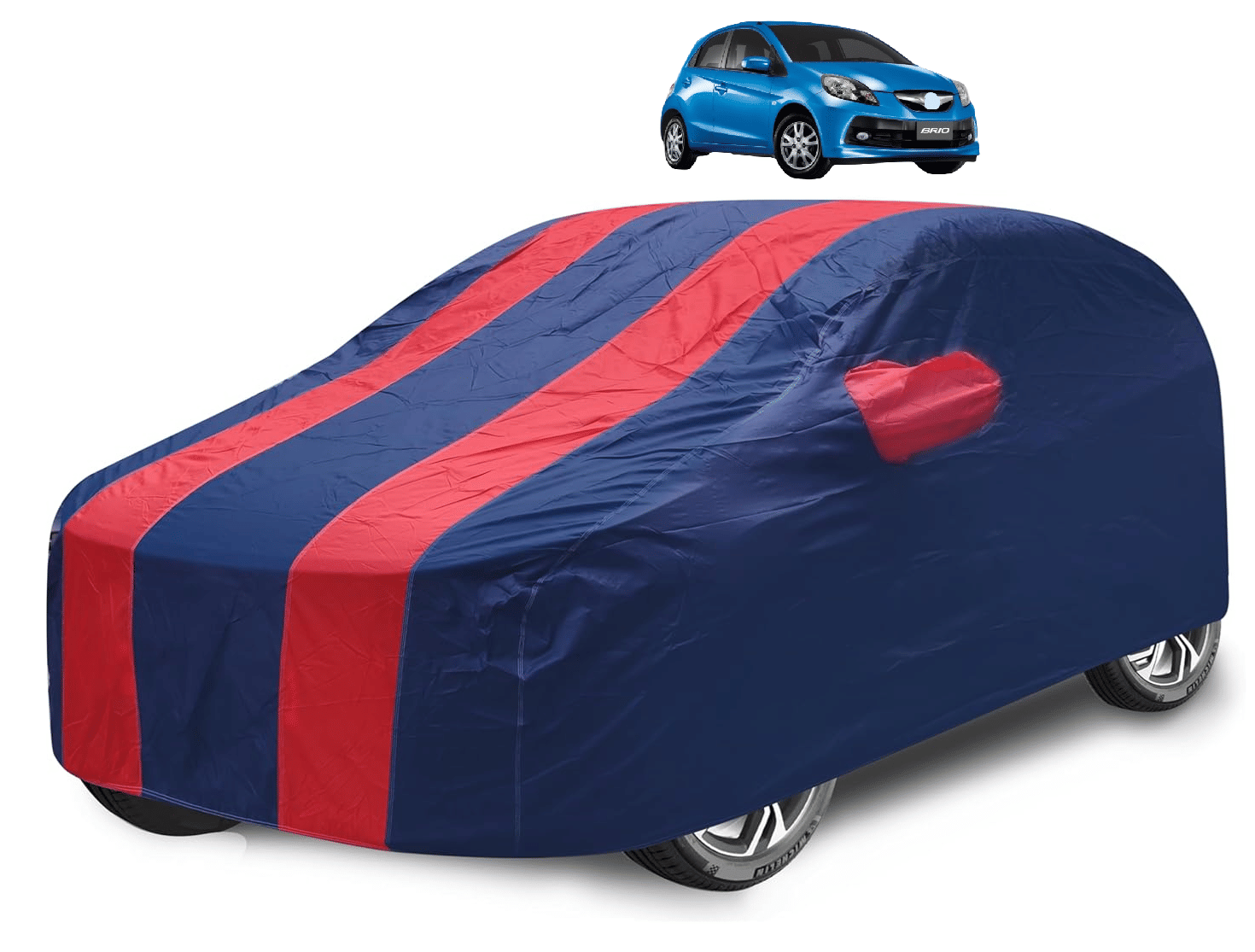     			Mockhe Car Body Cover for Honda All Car Models With Mirror Pocket ( Pack of 1 ) , Red
