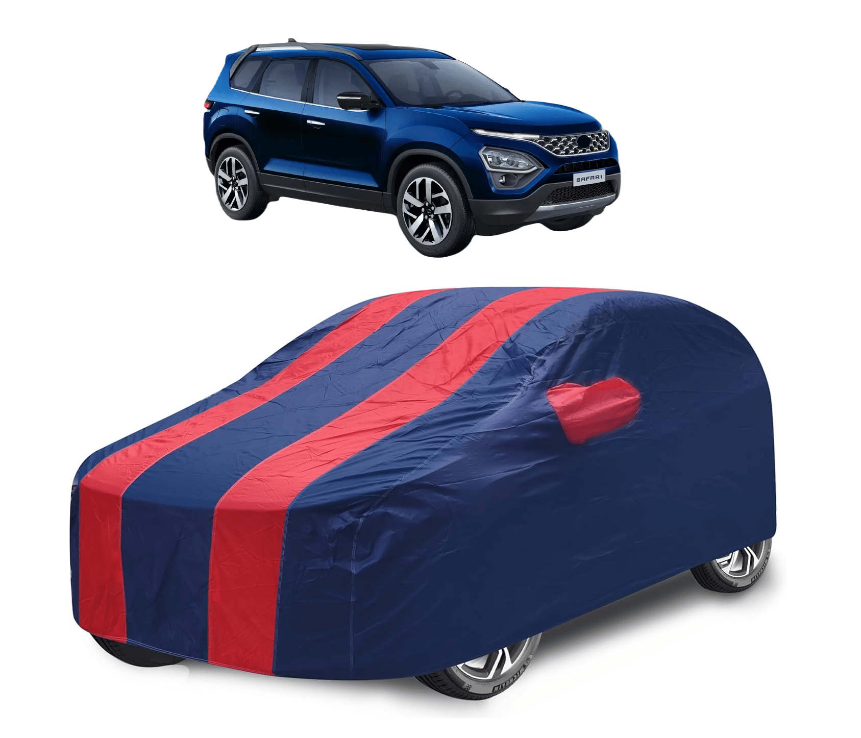     			Mockhe Car Body Cover for Tata All Car Models With Mirror Pocket ( Pack of 1 ) , Red