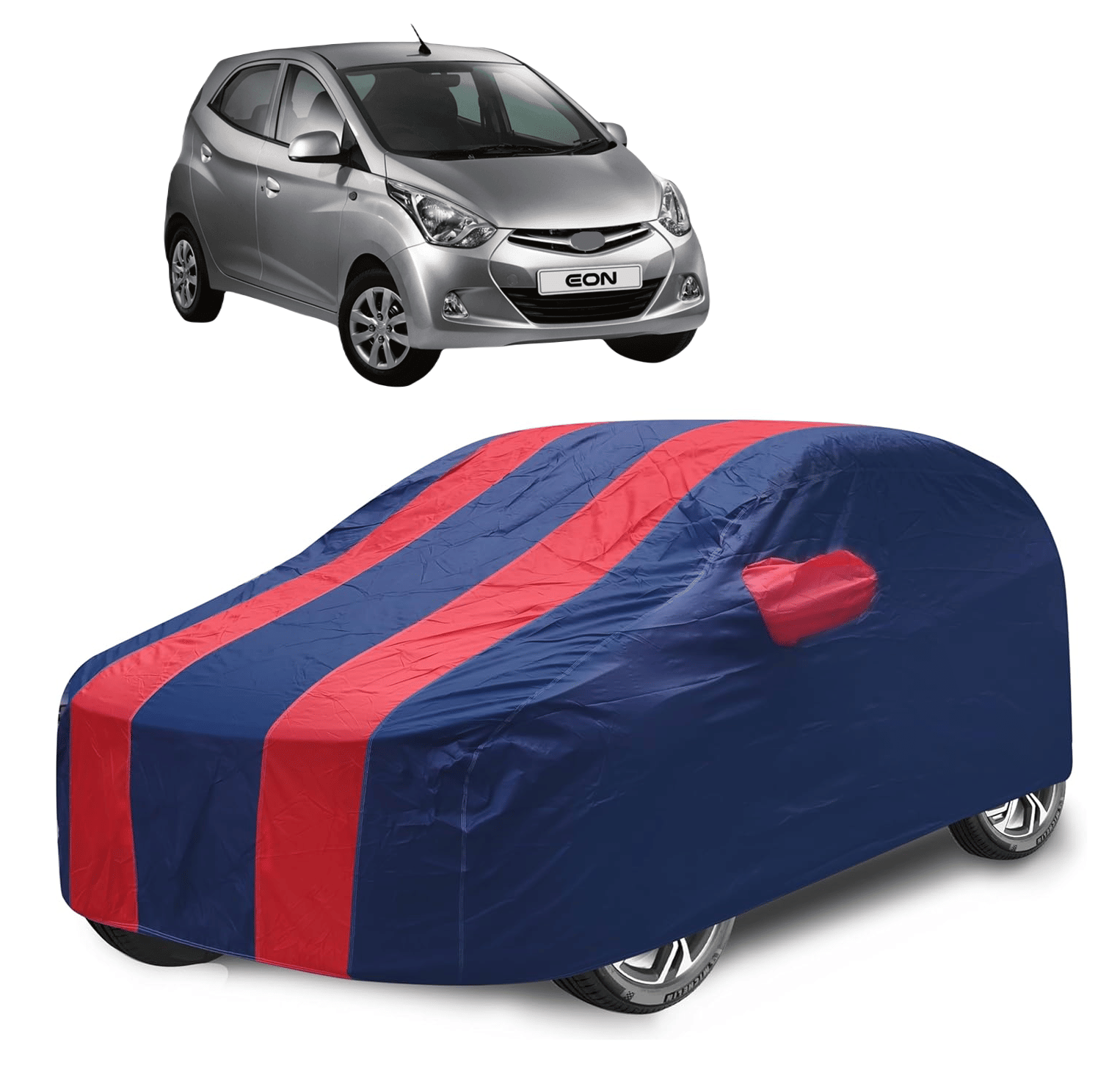     			Mockhe Car Body Cover for Hyundai All Car Models With Mirror Pocket ( Pack of 1 ) , Red