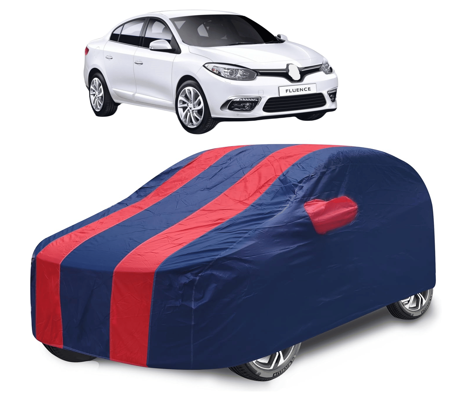     			Mockhe Car Body Cover for Renault All Car Models With Mirror Pocket ( Pack of 1 ) , Red