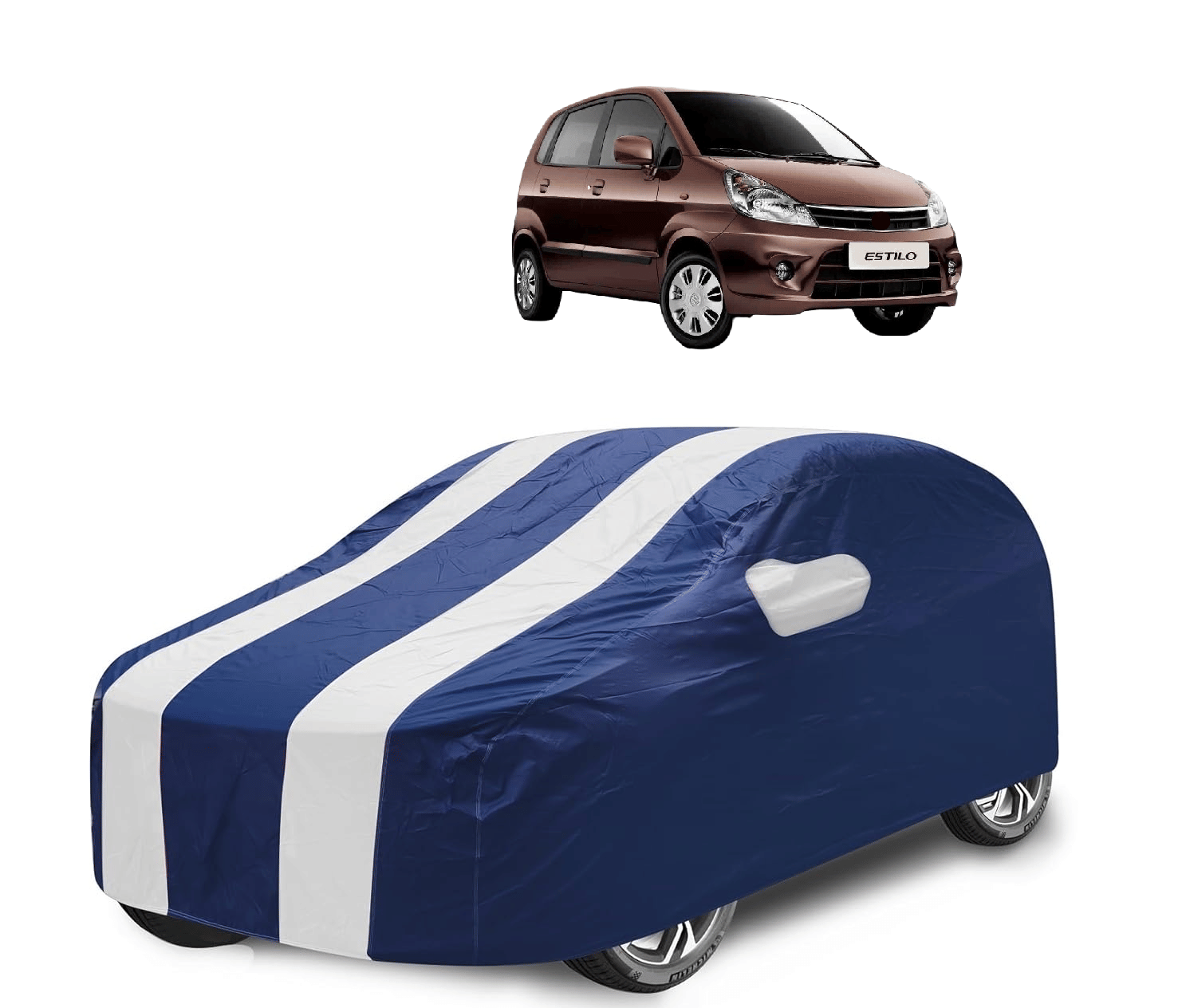    			Mockhe Car Body Cover for Maruti Suzuki All Car Models With Mirror Pocket ( Pack of 1 ) , White