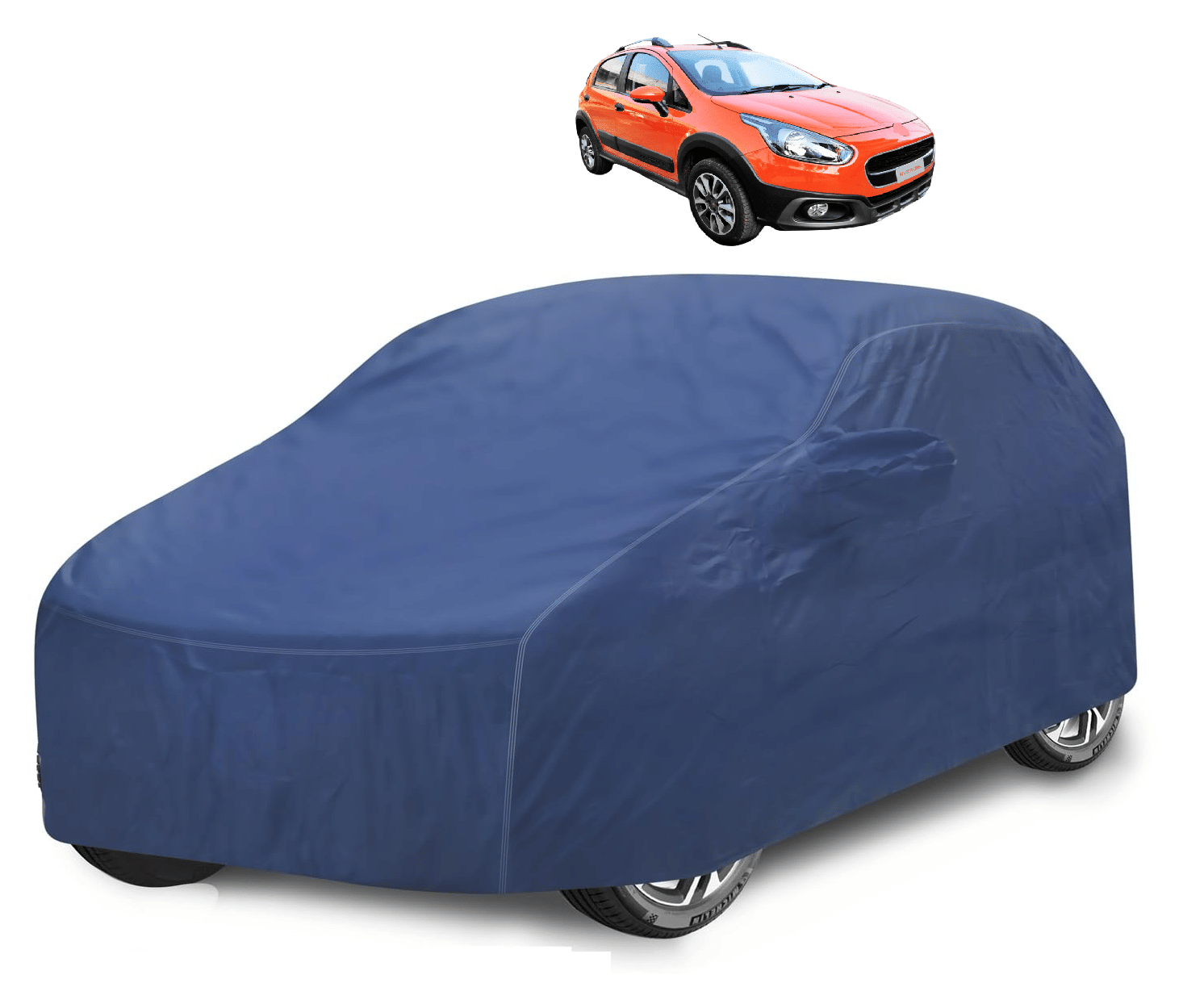     			Mockhe Car Body Cover for Maruti Suzuki All Car Models With Mirror Pocket ( Pack of 1 ) , Blue