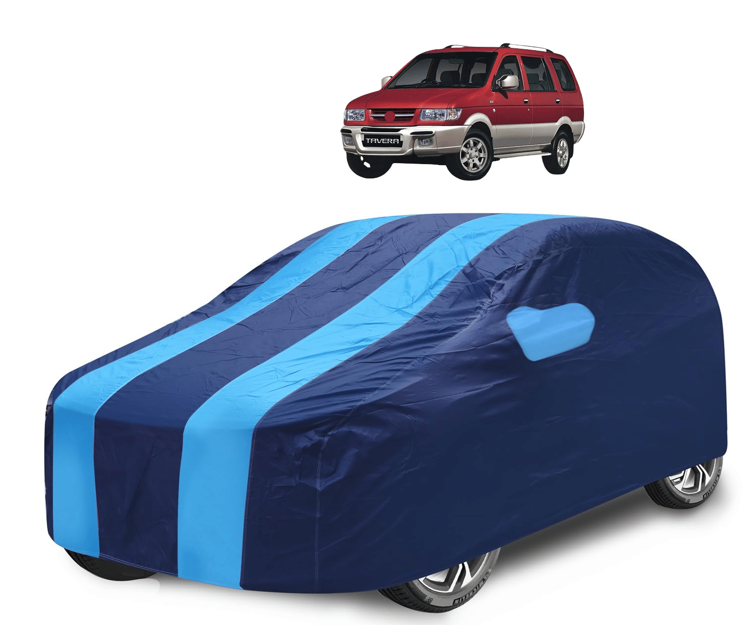     			Mockhe Car Body Cover for Chevrolet All Car Models With Mirror Pocket ( Pack of 1 ) , Blue