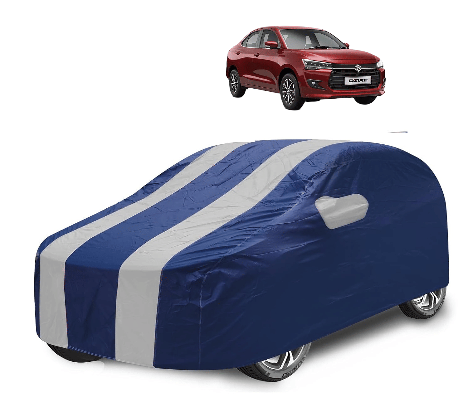     			Mockhe Car Body Cover for Maruti Suzuki All Car Models With Mirror Pocket ( Pack of 1 ) , Silver