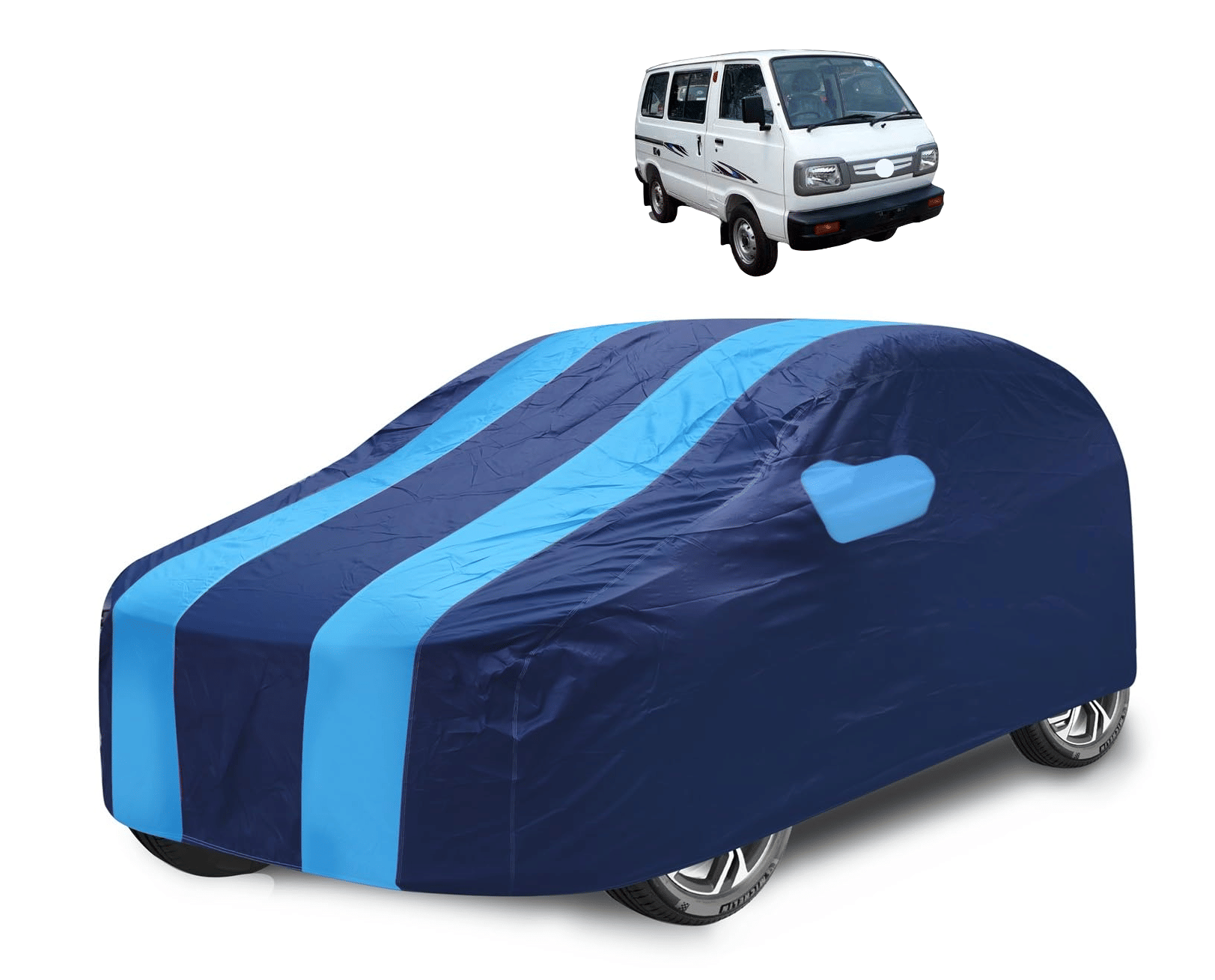     			Mockhe Car Body Cover for Maruti Suzuki All Car Models With Mirror Pocket ( Pack of 1 ) , Blue