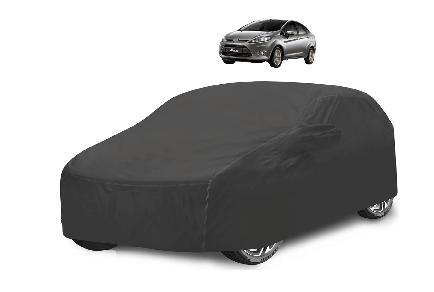     			Mockhe Car Body Cover for Ford All Car Models With Mirror Pocket ( Pack of 1 ) , Grey