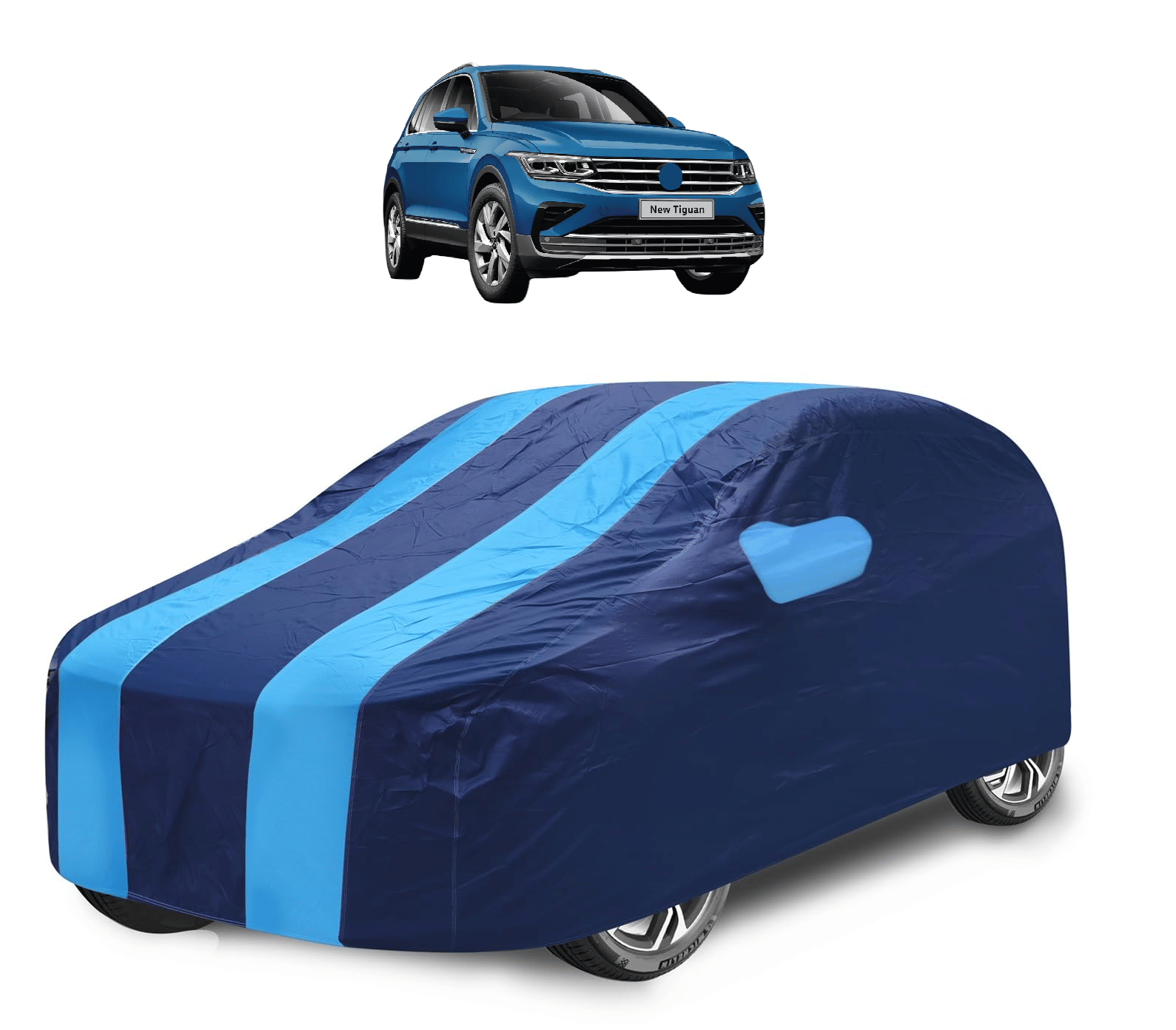     			Mockhe Car Body Cover for Volkswagen All Car Models With Mirror Pocket ( Pack of 1 ) , Blue