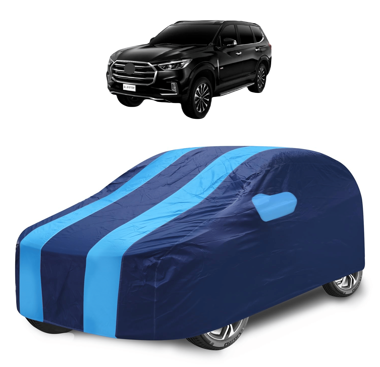     			Mockhe Car Body Cover for Premier All Car Models With Mirror Pocket ( Pack of 1 ) , Blue