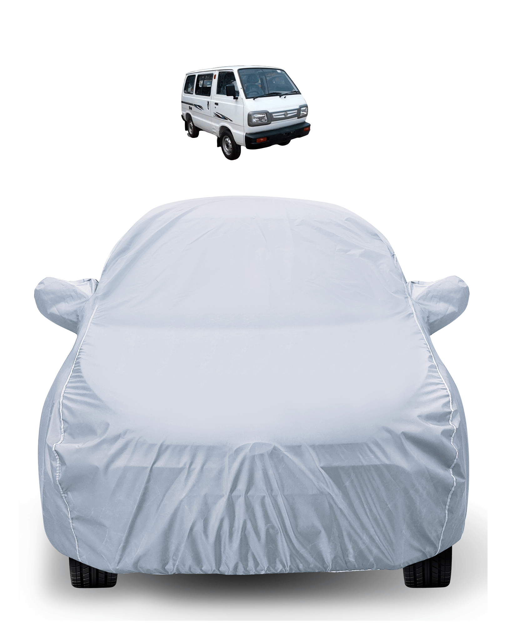     			Mockhe Car Body Cover for Maruti Suzuki All Car Models With Mirror Pocket ( Pack of 1 ) , Silver