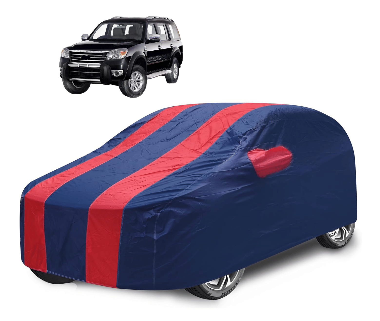     			Mockhe Car Body Cover for Ford All Car Models With Mirror Pocket ( Pack of 1 ) , Red