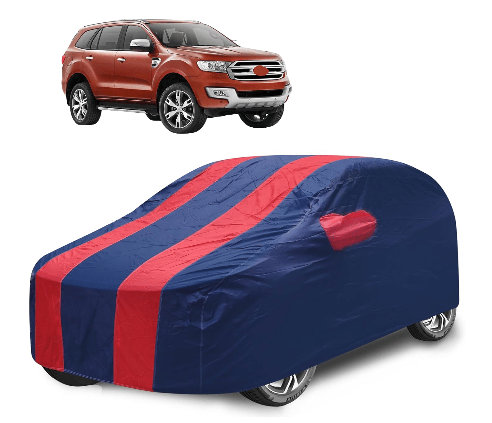     			Mockhe Car Body Cover for Ford All Car Models With Mirror Pocket ( Pack of 1 ) , Red