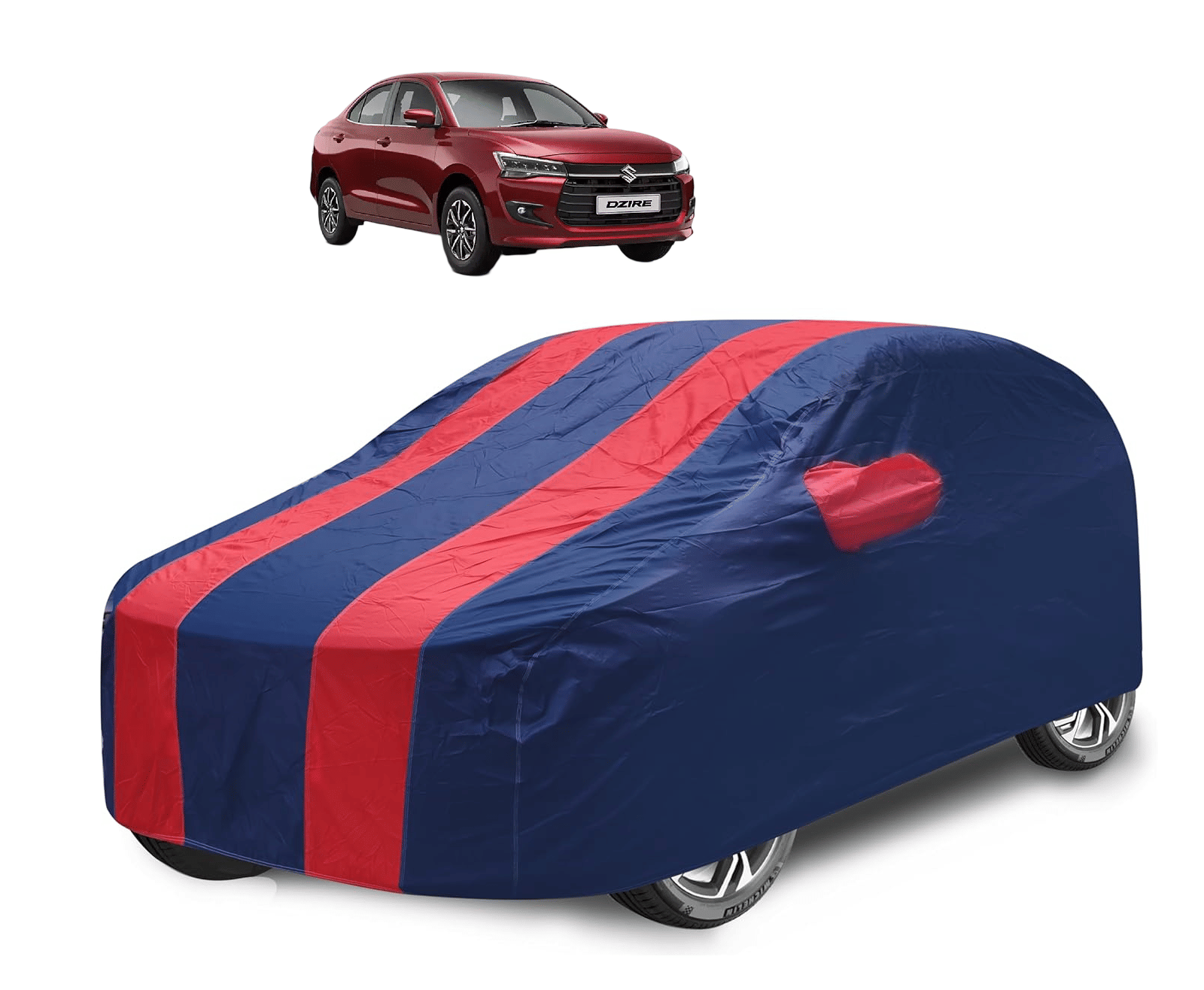     			Mockhe Car Body Cover for Maruti Suzuki All Car Models With Mirror Pocket ( Pack of 1 ) , Red