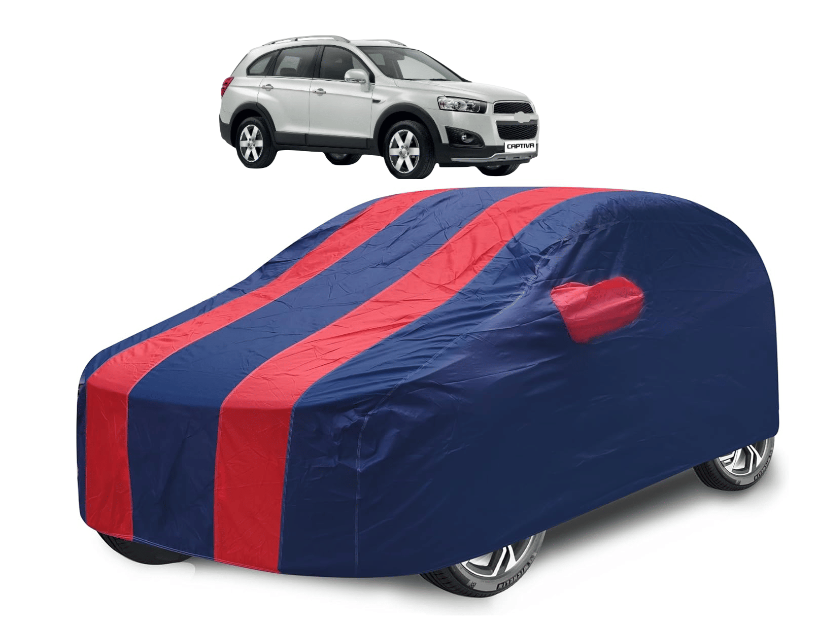     			Mockhe Car Body Cover for Chevrolet All Car Models With Mirror Pocket ( Pack of 1 ) , Red