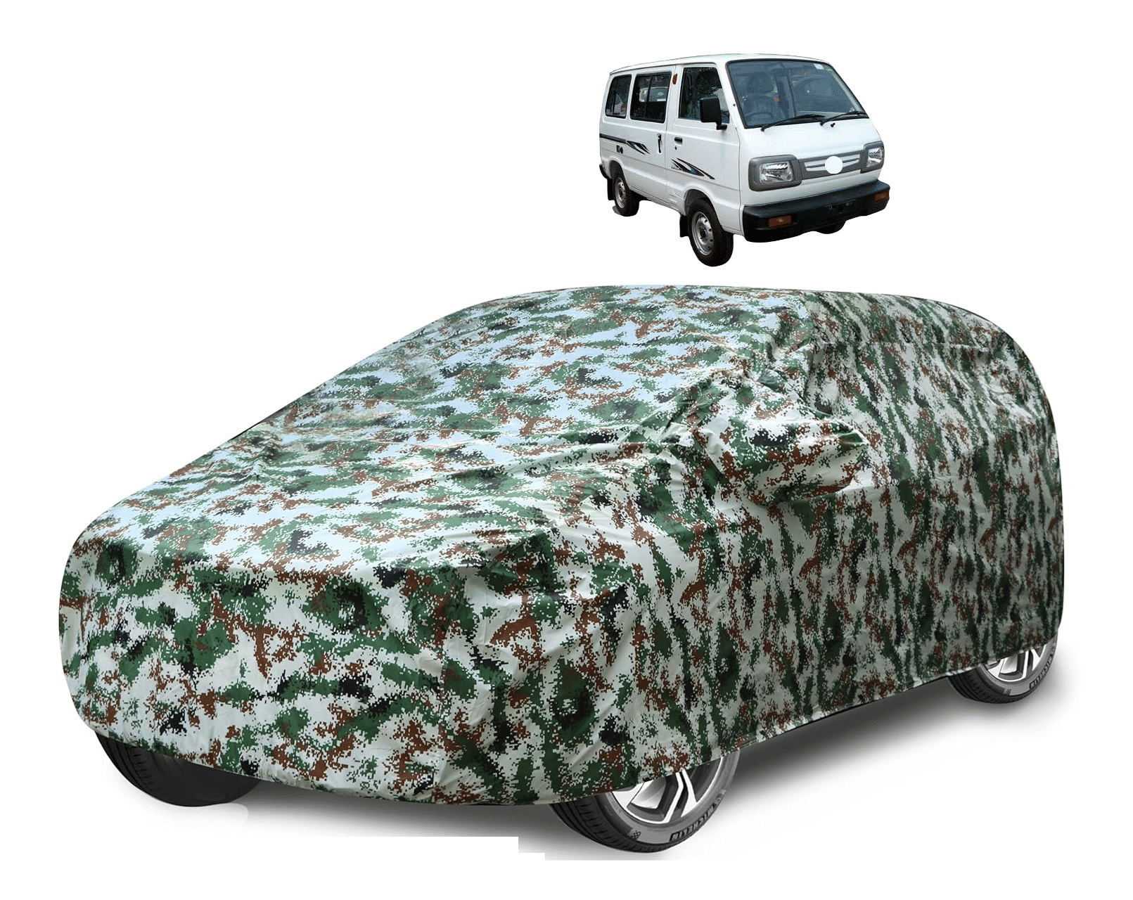     			Mockhe Car Body Cover for Maruti Suzuki All Car Models With Mirror Pocket ( Pack of 1 ) , Green