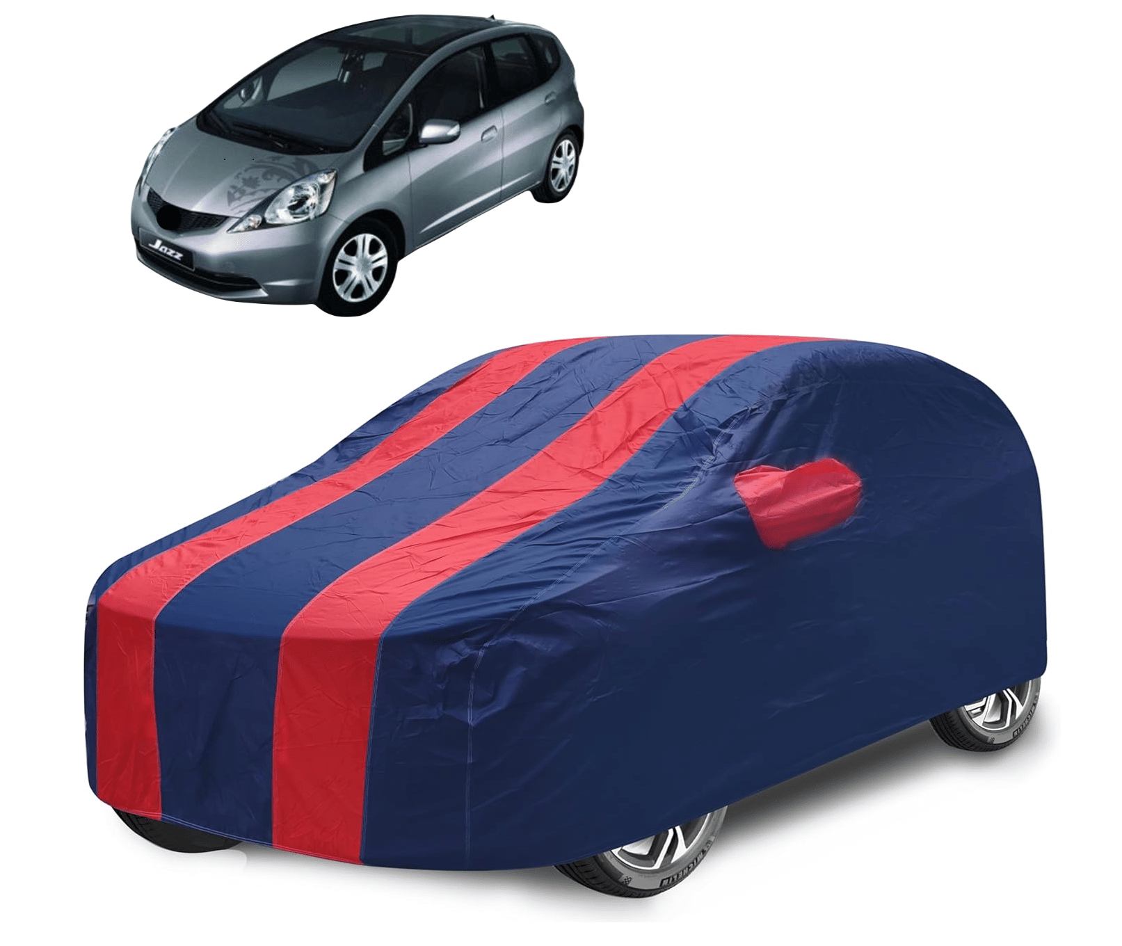     			Mockhe Car Body Cover for Honda All Car Models With Mirror Pocket ( Pack of 1 ) , Red