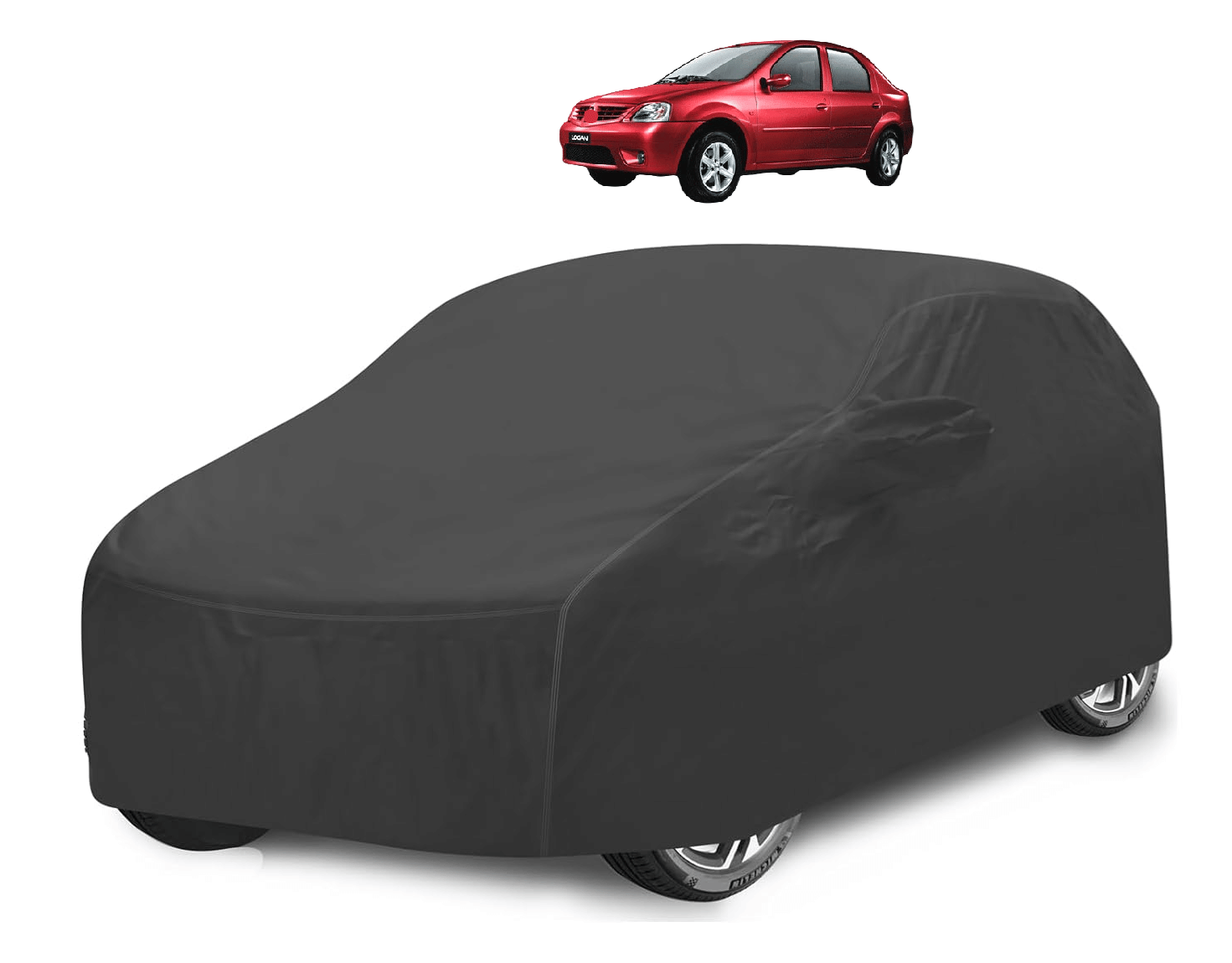     			Mockhe Car Body Cover for Mahindra All Car Models With Mirror Pocket ( Pack of 1 ) , Grey