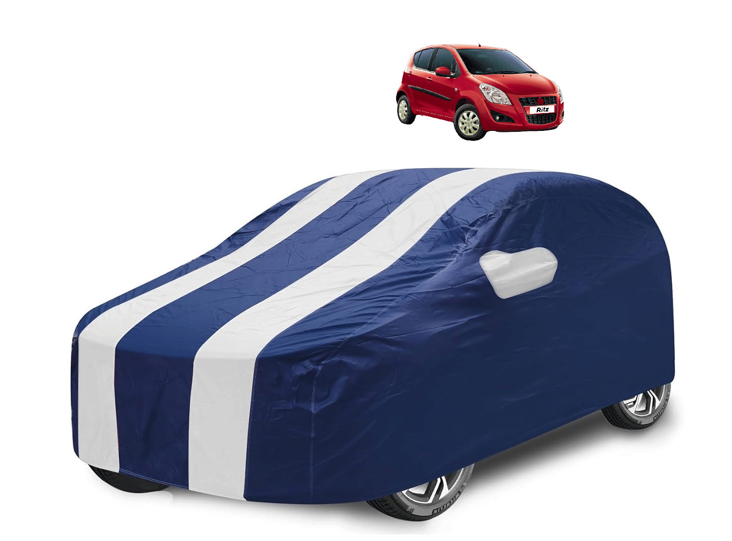     			Mockhe Car Body Cover for Maruti Suzuki All Car Models With Mirror Pocket ( Pack of 1 ) , White