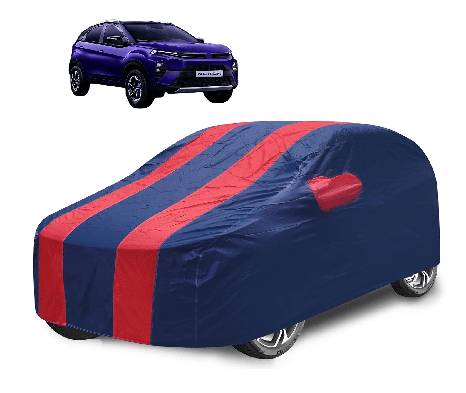     			Mockhe Car Body Cover for Tata All Car Models With Mirror Pocket ( Pack of 1 ) , Red
