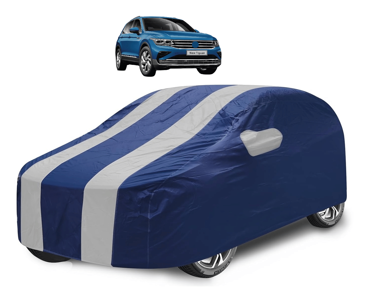     			Mockhe Car Body Cover for Volkswagen All Car Models With Mirror Pocket ( Pack of 1 ) , Silver