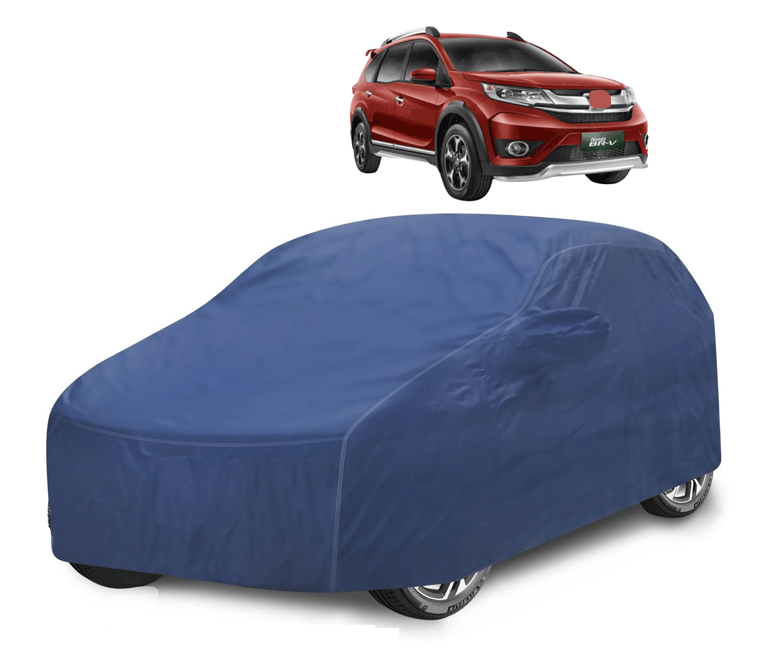     			Mockhe Car Body Cover for Honda All Car Models With Mirror Pocket ( Pack of 1 ) , Blue