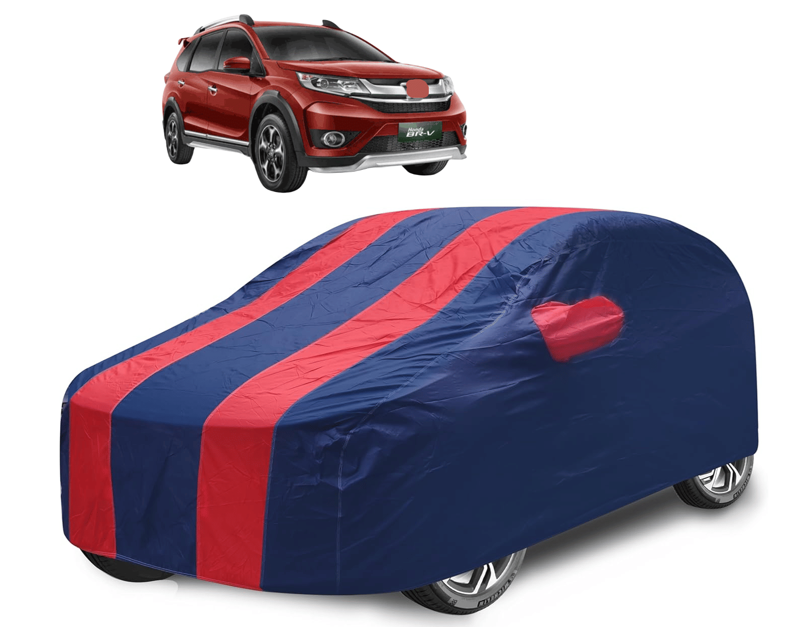     			Mockhe Car Body Cover for Honda All Car Models With Mirror Pocket ( Pack of 1 ) , Red