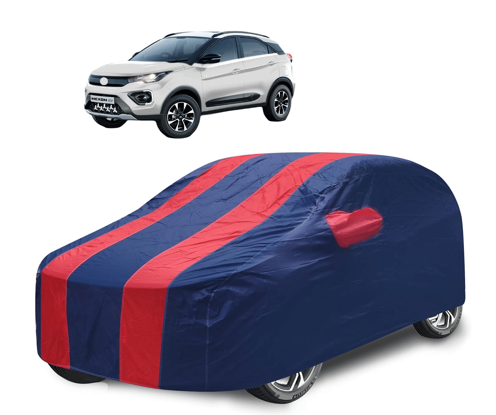     			Mockhe Car Body Cover for Tata All Car Models With Mirror Pocket ( Pack of 1 ) , Red