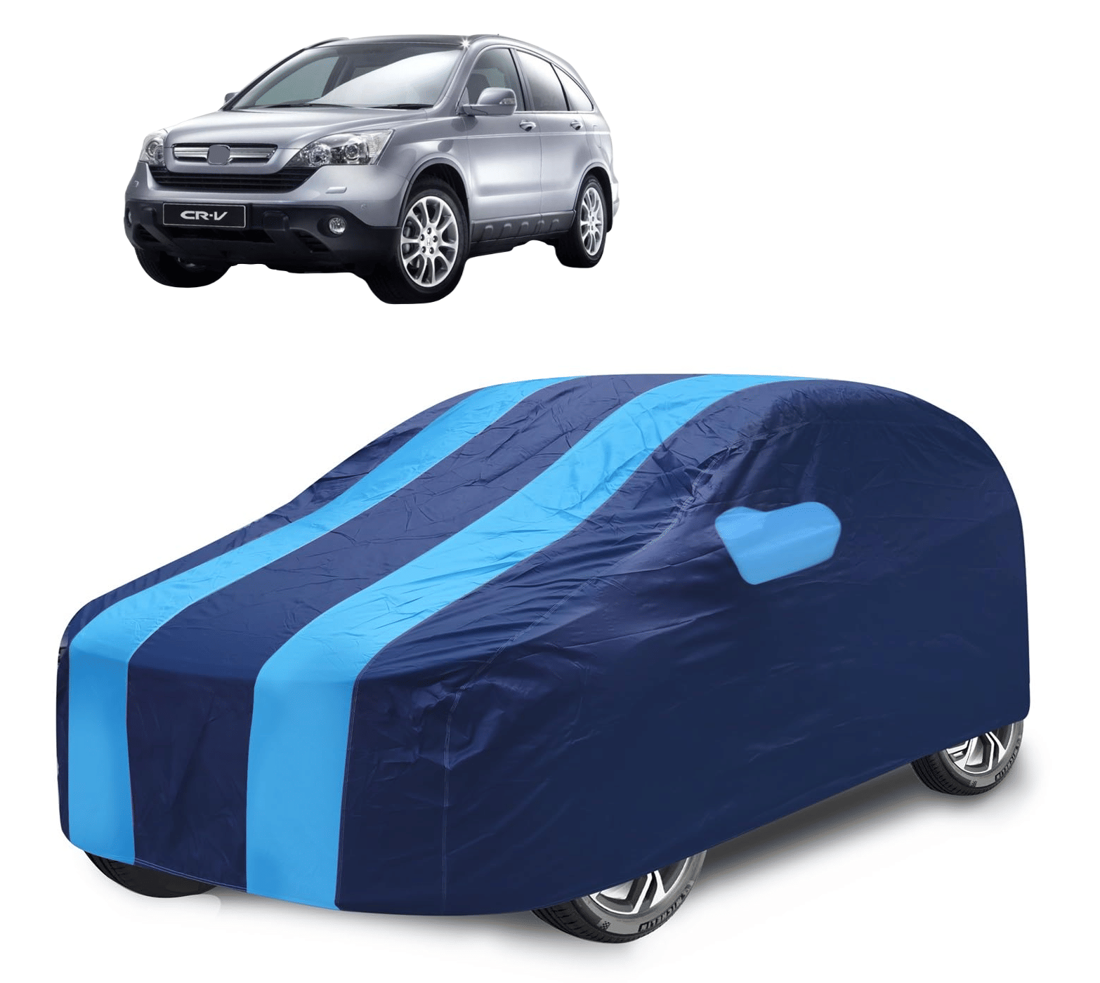     			Mockhe Car Body Cover for Honda All Car Models With Mirror Pocket ( Pack of 1 ) , Blue