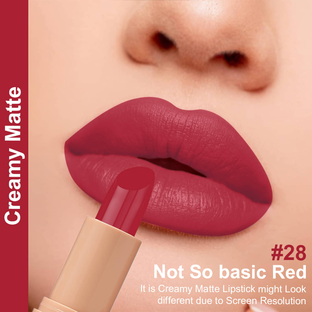 One Wish Rosy Red Matte Long Lasting Creme Lipstick ( Pack of 1 ) One Wish Rosy Red Matte Long Lasting Creme Lipstick ( Pack of 1 )
