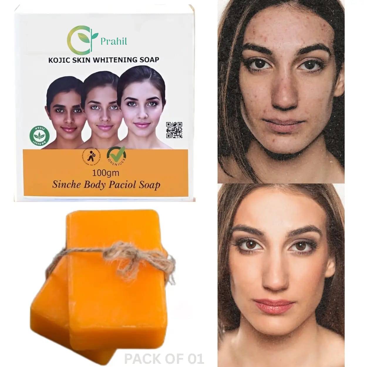     			Prahil Skin Whitening Soap for All Skin Type ( Pack of 1 )