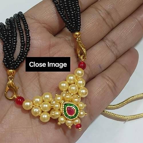 SAJSHRUNGAR JEWELLERY Golden Mangalsutra Set ( Pack of 1 ) SAJSHRUNGAR JEWELLERY Golden Mangalsutra Set ( Pack of 1 )