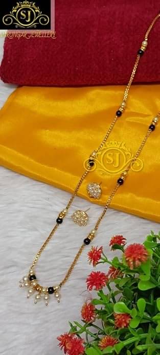     			SAJSHRUNGAR JEWELLERY Gray Mangalsutra Set ( Pack of 1 )