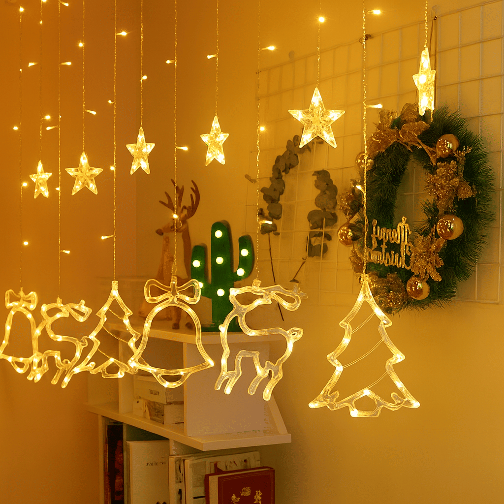     			SPARKWORLD Yellow 3M Curtain String Light ( Pack of 1 )