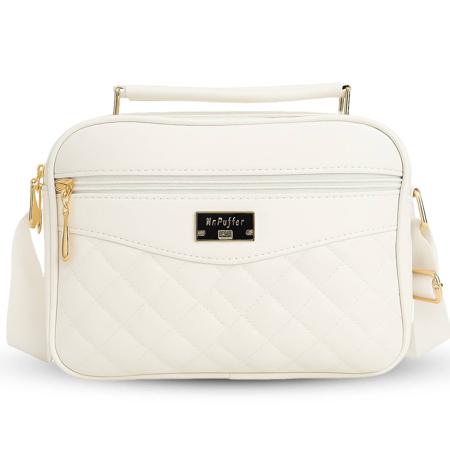     			Sageware Sling Bag PU Set of 1 ( White )