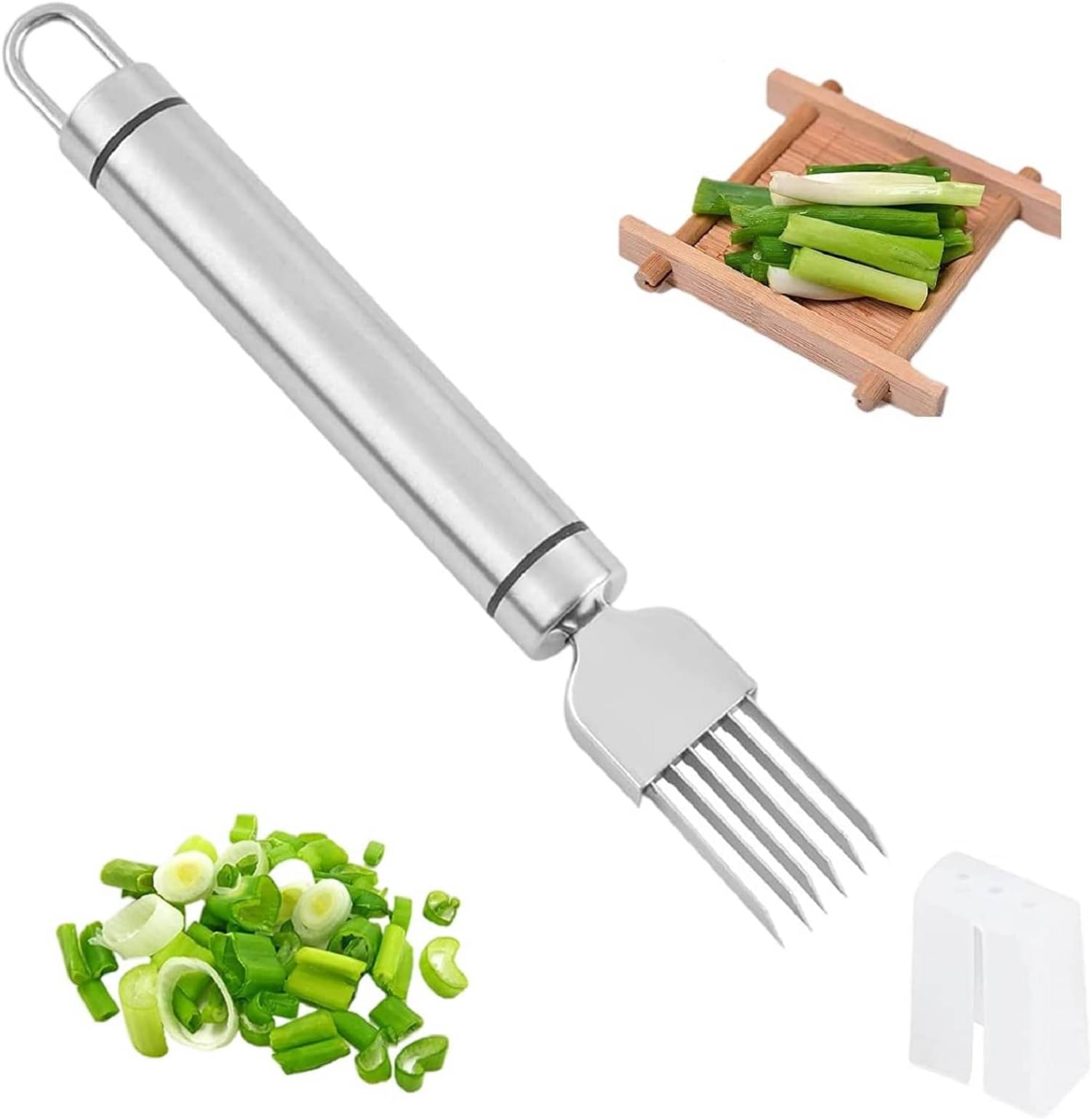     			Steel Scallion Slicer, Spring Onion Slicer, Onion Shredder Knife, Scallion Cutter