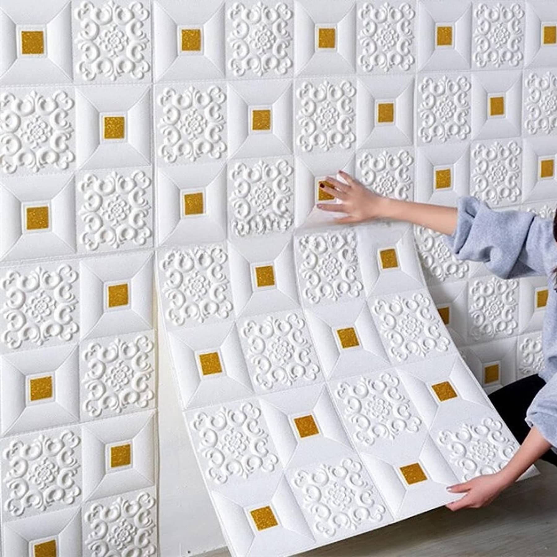     			Wall Stickers Wallpaper PE Foam Brick Design DIY Decal (70 x 77 cm) 3D Frames PVC DIY Self Adhesive