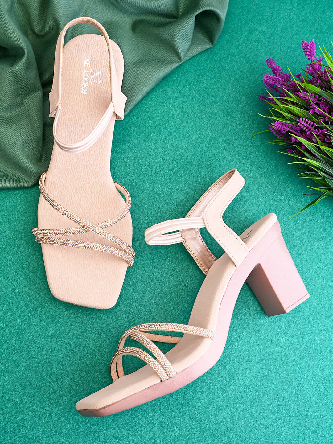     			XE Looks Peach Women's Sandal Heels