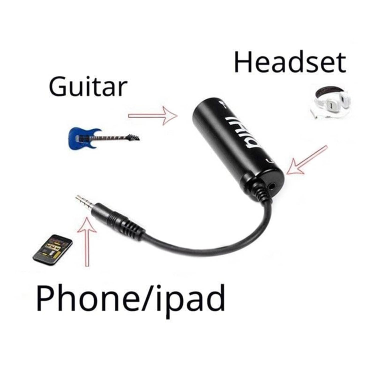     			iRig Mobile Guitar Interface Adapter - 3.5mm Jack Audio Interface for iPhone, iPad, Mic & Headphone Support, Multimedia Ampli Tube Guitar Interface Adaptor Note: Not Suitable for Android Users