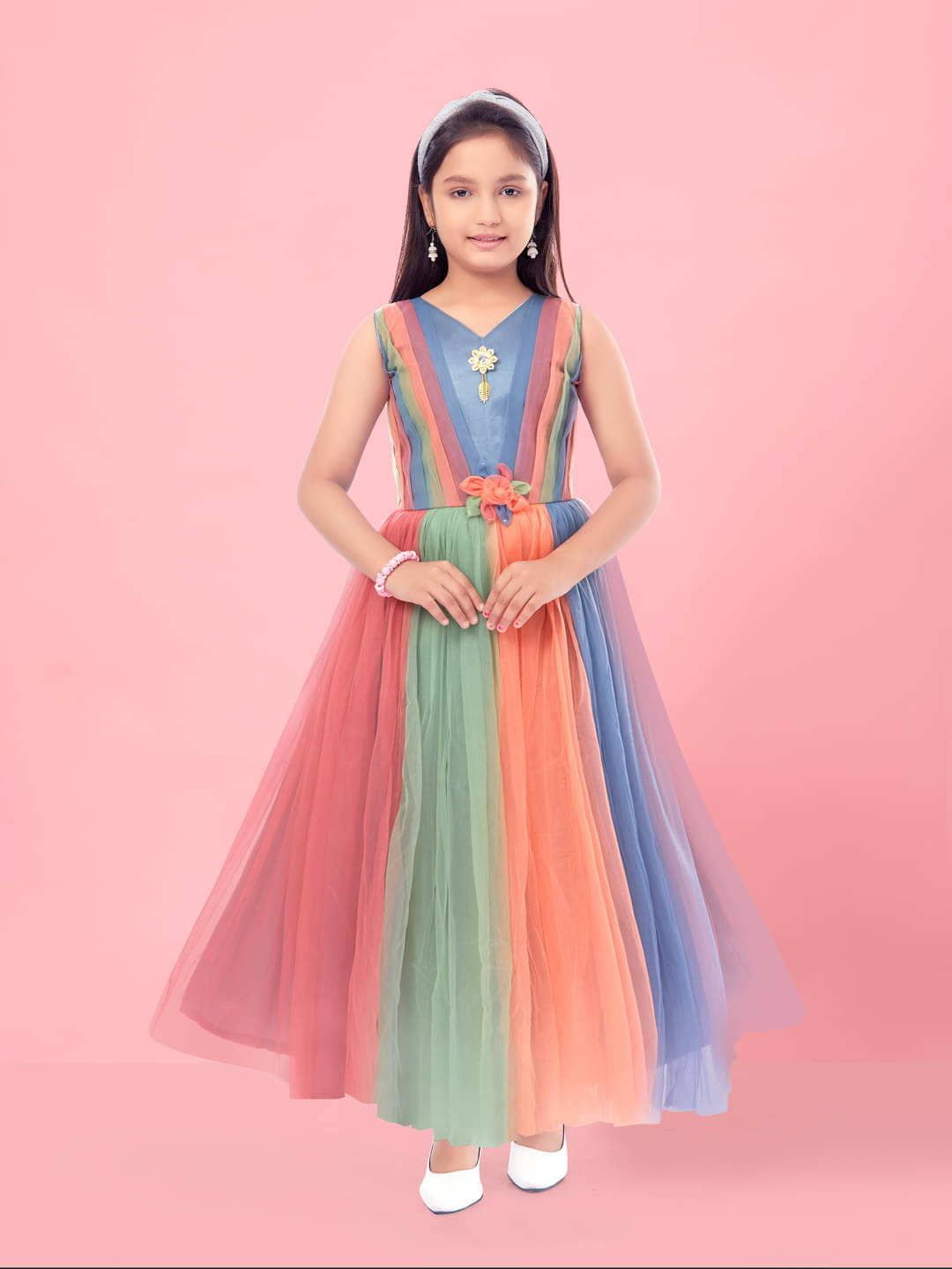 Aarika Net Gown For Girls ( Pack of 1 , Multicolor ) Aarika Net Gown For Girls ( Pack of 1 , Multicolor )